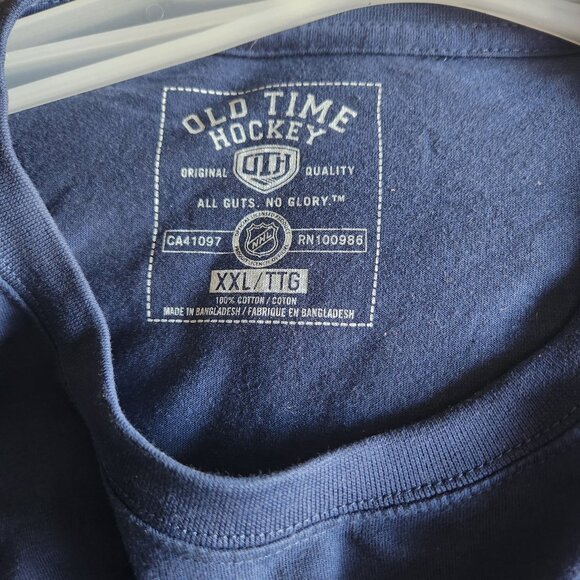 A17  NHL - Men's Old Time Hockey T-shirt Navy XXL- 100% cotton - Picture 1 of 5